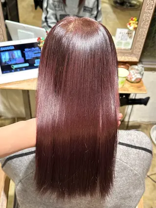 セミロング あゆみ︎︎✮／ 暖色カラー／博多のヘアスタイル