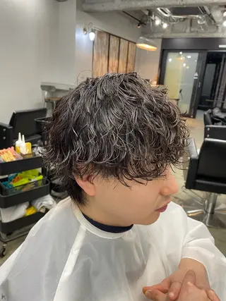 パーマ メンズ 新宿/韓国ヘア/ 髪質改善ストレートのヘアスタイル