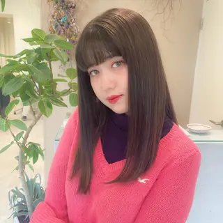 ロング カラー ブリーチなしWカラー 🎀韓国ヘア/amiのヘアスタイル