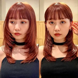 セミロング レイヤー/ベージュ /メンズsaraのヘアスタイル