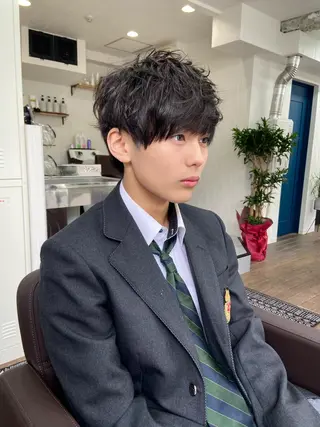 ショート パーマ メンズ WEG所属・韓国レイヤー/艶髪 WATSUKIのヘアスタイル