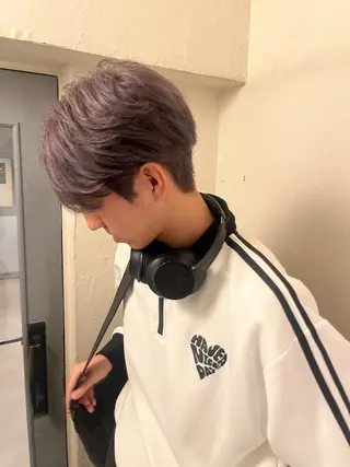 ショート カラー メンズ 須藤　優真 レイヤーボブ　ウルフのヘアスタイル