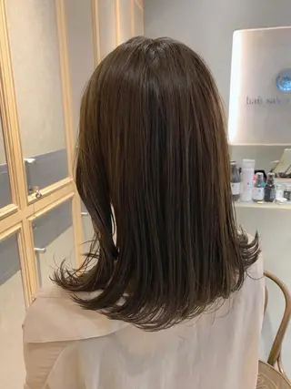 セミロング カラー TENELE所属・チバ タクミのヘアスタイル