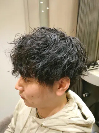ショート パーマ メンズ メンズ/ケアパーマ /hayashiのヘアスタイル
