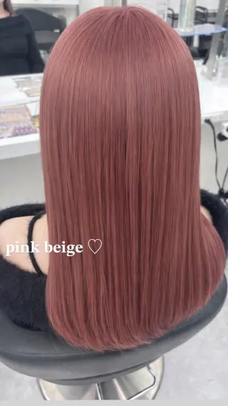 カラー 🤍Mei🤍赤み消 し透明感ツヤカラーのヘアスタイル