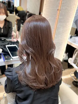 セミロング ハッシュカット/韓国 レイヤー/カハナのヘアスタイル