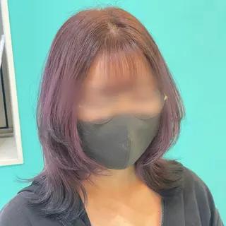 ミディアム カラー mana/メンズ/ ヘアセット/ブリーチのヘアスタイル