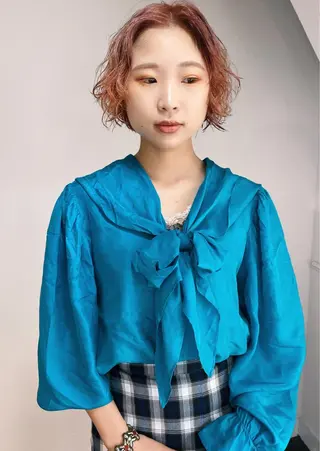 ショート カラー 🧡色落ちまで2度綺 麗なカラー🧡ヨシキのヘアスタイル