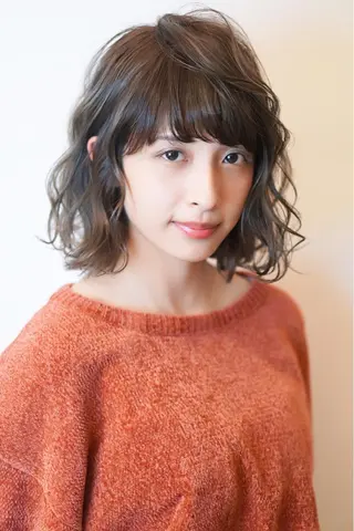 ミディアム カラー ディレクター ノナカのヘアスタイル