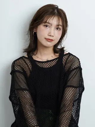 ミディアム カラー 園田あずさ/髪質改善 /透明感カラーのヘアスタイル