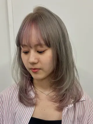 セミロング カラー ハナ🌻/福岡美容室 /kiiのヘアスタイル