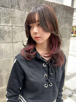 ミディアム カラー Paddle所属・似合わせレイヤー/ レイヤーパーマ/高倉のヘアスタイル