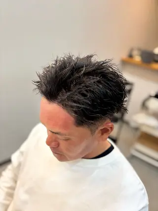 パーマ メンズ 藤野 慶太のヘアスタイル