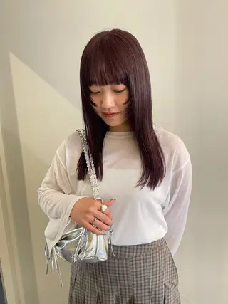 ロング カラー 渋谷 留菜のヘアスタイル