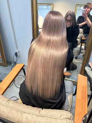 ロング Sherry大国町所属・髪質改善×縮毛矯正 ×艶カラーNAOのヘアスタイル