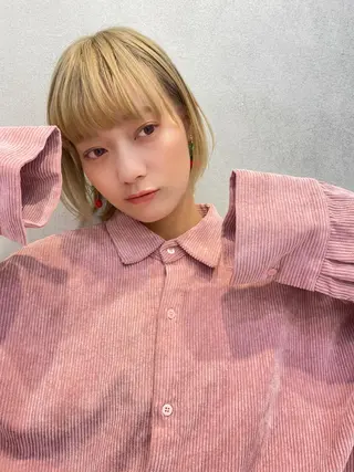 ショート カラー 透明感カラーブリーチ 🌼シゲモトアヤ🌼のヘアスタイル