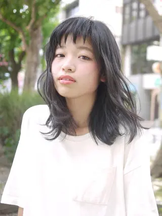 セミロング 【guild】眞島 縮毛矯正のヘアスタイル