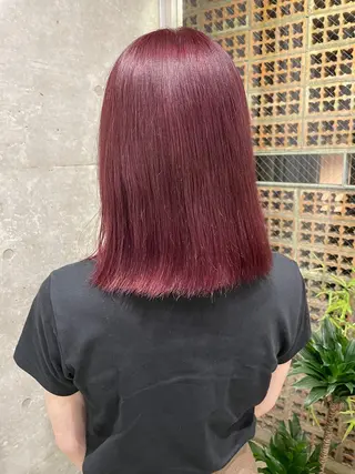 ミディアム カラー 似合わせショート/ パーマ‪/表参道のヘアスタイル