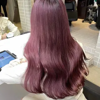 ロング カラー 韓国風艶髪🎀 暖色カラー🤍のヘアスタイル