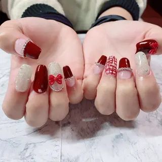 ネイル マジョリカ ブルーのネイルデザイン