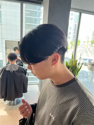 ミディアム 毛流れが作れる 縮毛矯正/渡部純生のヘアスタイル