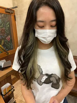 ロング カラー 【ピンク/韓国ヘア/ ヘアセット】亜海のヘアスタイル