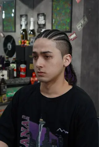 ロング メンズ ZUG2WANG所属・💈桜士郎💈 アフロ/コーンローのヘアスタイル