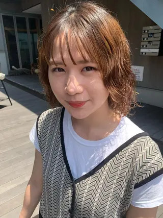 ショート カラー パーマ 🌼sunc HINAMI🌼のヘアスタイル