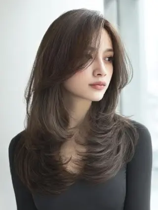 セミロング 生艶髪＆レイヤー🔔 渋谷お薦めNo.1✨のヘアスタイル