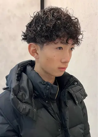 ショート パーマ メンズ DEAN所属・KEIGO/パーマ ハイトーン/DEANのヘアスタイル