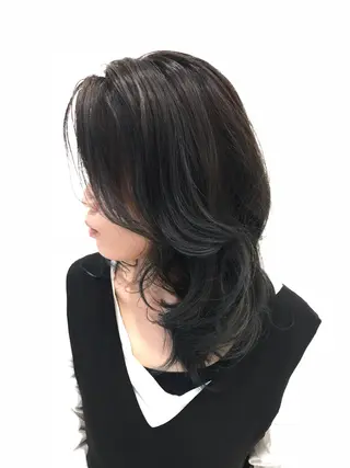 ミディアム カラー 髪質改善カラーリスト /根本雄貴のヘアスタイル