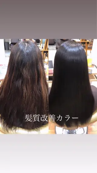 ロング カラー 縮毛矯正⭐️ 桜場裕一のヘアスタイル