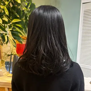 ミディアム パーマ オーガニックカラー/ 表参道/ルカのヘアスタイル