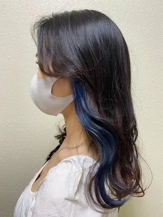 ロング カラー パーマ ヘアアレンジ メンズ キッズ ネイル マツエク・マツパ 女性専用サロン梅田 髪質改善カラーakiのヘアスタイル