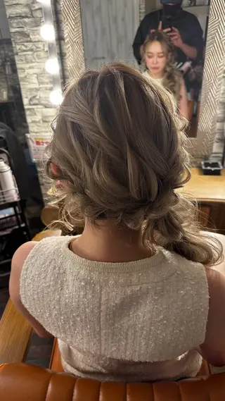 セミロング ヘアアレンジ hair make  Lucciのヘアスタイル