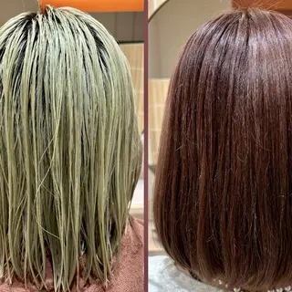 ミディアム カラー フカオ ナナのヘアスタイル