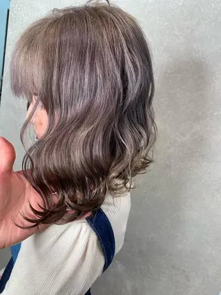 セミロング カラー 酸性ストレート・ メンズ  三原 楊子のヘアスタイル