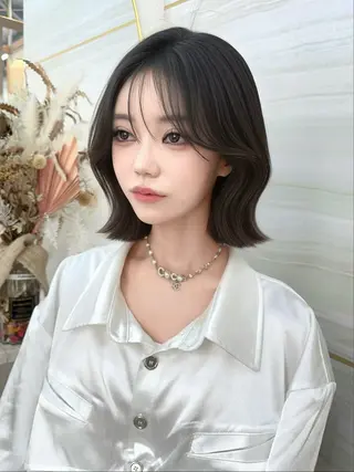 ミディアム 🦋高瀬寛菜🦋 韓国/ブリーチのヘアスタイル