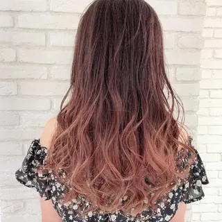 ロング カラー 伊 杏のヘアスタイル