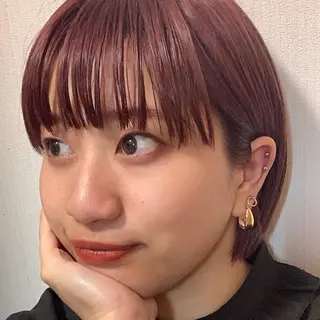 ショート カラー ボブ/レイヤー/ニュ アンスパーマ/小夏のヘアスタイル