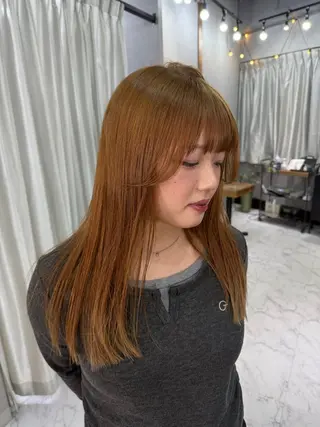 ロング カラー 透明感カラー/パーマ 🌀アオノのヘアスタイル