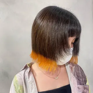 ミディアム カラー デザインカラー/パー マ🦖外岡咲希🦖のヘアスタイル