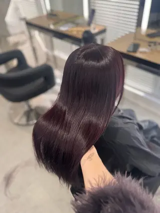 セミロング カラー ヘアアレンジ 🤍淡色ピンク&ラベ ンダーYUKI🤍のヘアスタイル