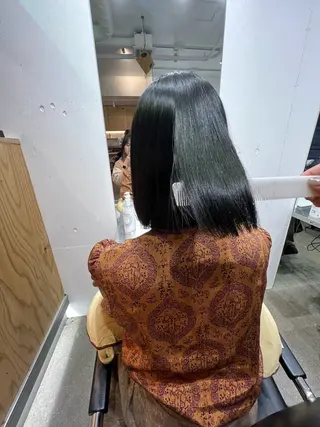 ミディアム パーマ ✨髪質改善矯正× ブリーチ✨YU-KIのヘアスタイル