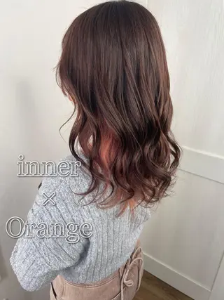 ロング カラー 小顔カット/透明感 カラー/美髪矯正🫧のヘアスタイル