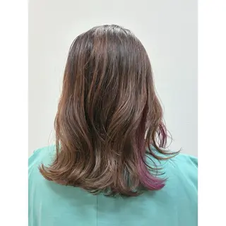 ミディアム カラー 上品透け感🫧大人 シアー🌸カナ🌸のヘアスタイル