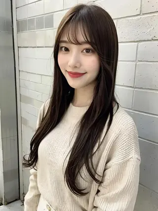 セミロング 髪質改善🇰🇷 レイヤーカット/梅田のヘアスタイル