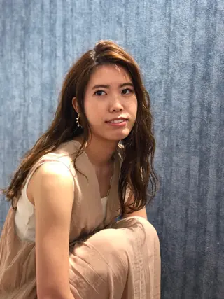 セミロング 大場 優のヘアスタイル