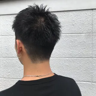 ショート カラー パーマ メンズ JUNTA 梅田茶屋町のヘアスタイル