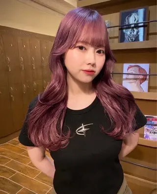 ロング カラー 村上 輝のヘアスタイル